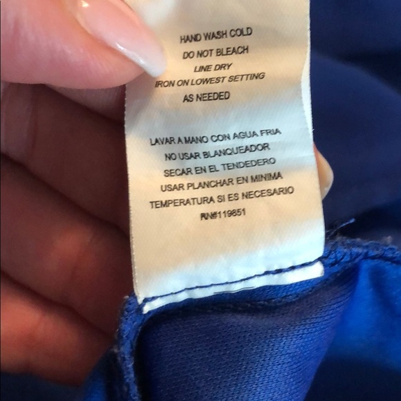 Bright blue dress geometric open back design XS - Picture 8 of 8